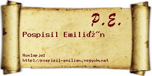 Pospisil Emilián névjegykártya